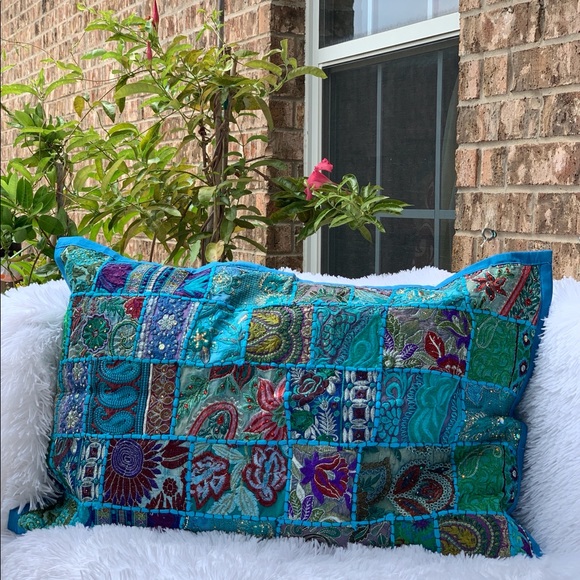 Accents Handmade Embroidery Decorative Pillow Cover Poshmark